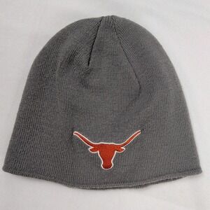 Texas Longhorns Beanie Gray Knit Skull Cap Hat NCAA Collegiate Austin Texas